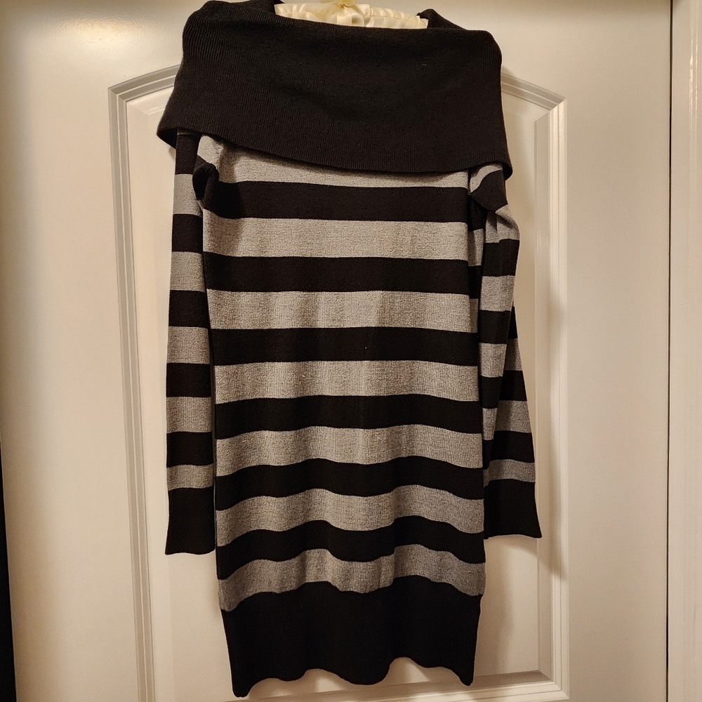 Wide Collar Sweater Dress